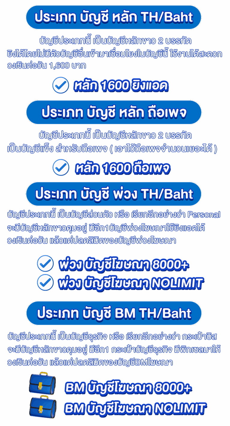 รายการประเภทบัญชี